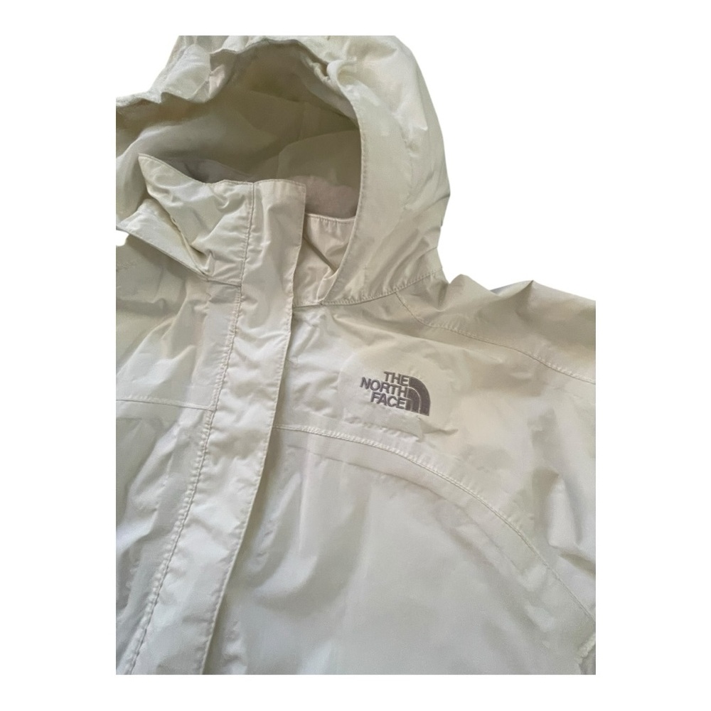 The North Face Hyvent Kids white rain jacket windbreaker full zip size L 14/16 - Picture 6 of 12